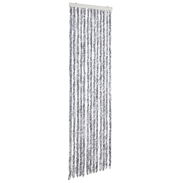 vidaXL Moustiquaire Blanc et gris 56x185 cm Chenille