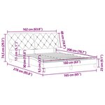 vidaXL Cadre de lit sans matelas rose 160x200 cm velours