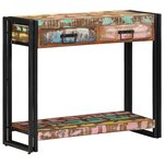 vidaXL Table console Multicolore 90 x 33 x 75 cm Bois Recyclé Solide