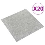 vidaXL Tapis 20 Pièces Gris clair 50 x 50 cm 100  Polypropylène