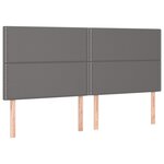 vidaXL Tête de lit à LED Gris 180x5x118/128 cm Similicuir