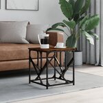 vidaXL Table basse chêne fumé 45x45x47 5 cm bois d'ingénierie