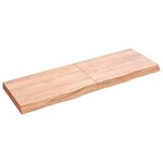 vidaXL Dessus de table marron clair bois chêne massif traité