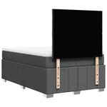 vidaXL Sommier à lattes de lit avec matelas gris foncé 120x190cm tissu