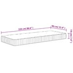 vidaXL Matelas à ressorts ensachés moyen 90x220 cm
