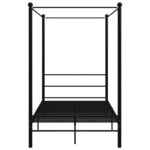 vidaXL Cadre de lit à baldaquin sans matelas noir 140x200 cm métal