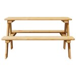 vidaXL Table avec bancs pour enfants IRUN 90x79 5x50 cm bois massif