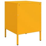 vidaXL Tables de chevet 2 Pièces jaune moutarde 36x39x50 5 cm acier