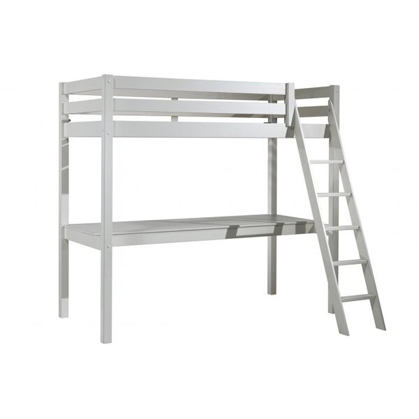 Lit mezzanine avec support blanc
