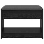 vidaXL Banc d'entrée avec coussin Chêne Noir 63 x 38 x 45 cm