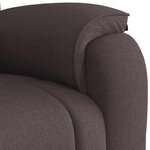 vidaXL Fauteuil inclinable Marron foncé Tissu