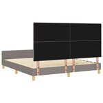 vidaXL Cadre de lit avec tête de lit Taupe 180 x 200 cm tissu