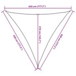 vidaXL Voile d'ombrage 160 g/m² triangulaire sable 4 5x4 5x4 5 m PEHD