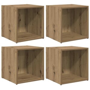 vidaXL Meuble TV 4 Pièces Marron 37 x 35 x 37 cm Bois d'ingénierie