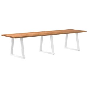 vidaXL Table à manger marron clair bois de chêne massif rectangulaire