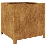vidaXL Jardinière 50x50x50 cm acier résistant aux intempéries