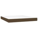 vidaXL Sommier à lattes de lit matelas et LED Marron foncé 180x200 cm
