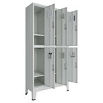 vidaXL Armoire à casiers Gris 45 x 90 x 180 cm