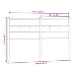vidaXL Tête de lit chêne sonoma 140 cm fer et bois d’ingénierie