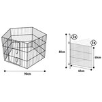 Cage lapin ext. pentagon 60x60cm