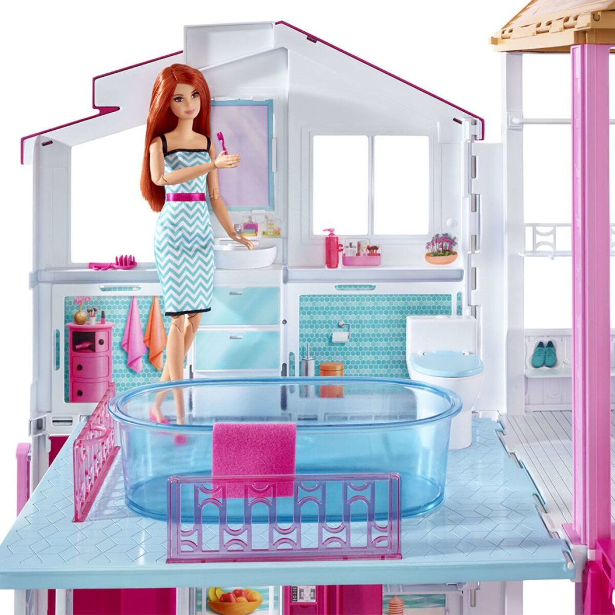 Barbie Malibu House -2 etages et 15 accessoires;