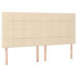 vidaXL Sommier à lattes de lit avec matelas Crème 160x200 cm Tissu