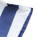 vidaXL Coussin d'extérieur 2 Pièces Bleu et Blanc 120 x 50 x 7 cm Tissu