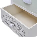 Vidaxl table de chevet en style français 2 pièces bois