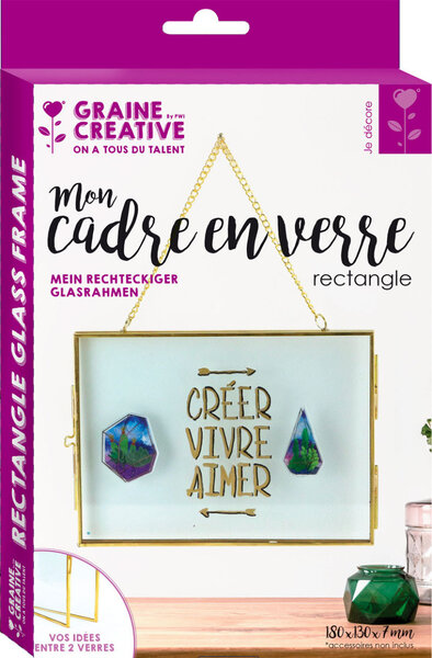 Cadre En Verre Rectangle A Suspendre 180X130X7mm