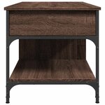 vidaXL Table basse chêne marron 100x50x50cm bois d'ingénierie et métal