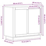 vidaXL Buffet en bois ancien 80x34x75 cm Bois d'ingénierie
