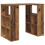 vidaXL Bureau d'angle Vieux bois Bois massif de récupération Moyen