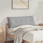 vidaXL Coussin de Dos Gris nuage 120 x 19 x 50 cm tissu