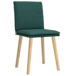 vidaXL Chaises à manger lot de 2 vert foncé tissu