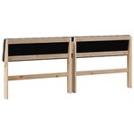 vidaXL Tête de lit capitonnée Gris foncé 200 cm Pin massif