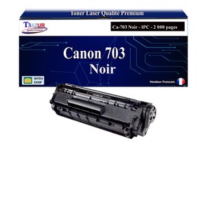T3AZUR - Toner compatible avec Canon FX10 / FX9 / 703 pour Canon LBP-2900  LBP-2900B  LBP-3000 Noir - 2 000p