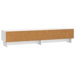 vidaXL Meuble TV Blanc brillant 147 x 34 5 x 30 cm Bois d'ingénierie