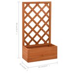 vidaXL Jardinière à treillis de jardin Orange 50x25x90cm Bois de sapin