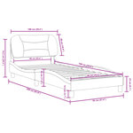vidaXL Cadre de lit sans matelas cappuccino 90x190 cm similicuir