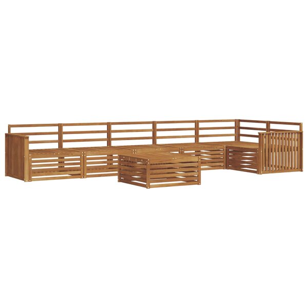 vidaXL Ensemble de canapés d'extérieur 7 Pièces Naturel