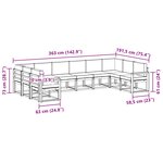 vidaXL Ensemble de canapés d'extérieur 10 Pièces Blanc et anthracite