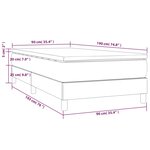 vidaXL Sommier à lattes de lit et matelas Gris foncé 90x190 cm Tissu