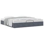 VidaXL Cadre de lit ottoman sans matelas gris foncé 160x200 cm velours