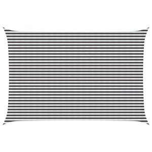 vidaXL Voile d'ombre 4 x 6 m HDPE Rectangulaire Anthracite et blanc