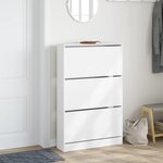 vidaXL Armoire à chaussures blanc 80x21x125 5 cm bois d'ingénierie