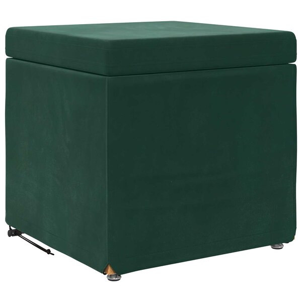 vidaXL Tabouret Vert foncé 41 x 41 x 40 cm Velours et Bois Composite