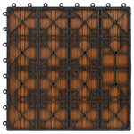 vidaXL Carreau de terrasse 11 Pièces Teck 30 x 30 cm WPC