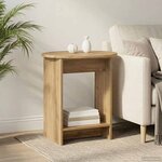 vidaXL Table d'appoint Chêne artisanal 50 x 39 5 x 55 cm