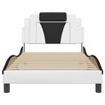 vidaXL Cadre de lit Viana avec LED sans matelas blanc et noir 100x200 cm