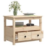 vidaXL Table basse 71x49x55 cm Bois massif de pin